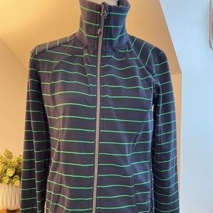 Lululemon navy/green pin stripe define jacket